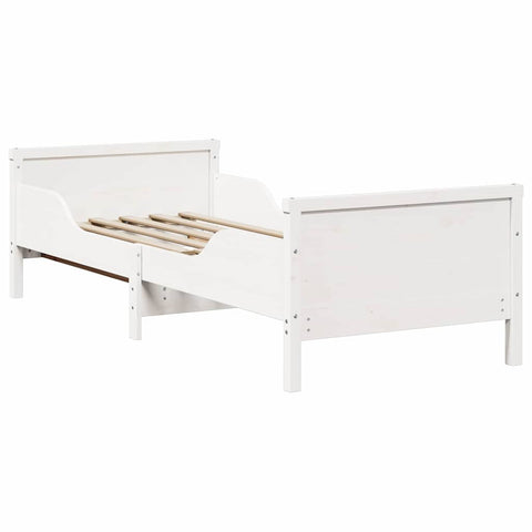 vidaXL Extendable Bed Frame for Kids Other White 80 x 130 / 165 / 200 cm