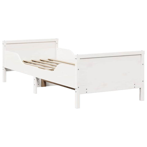 vidaXL Extendable Bed Frame for Kids Other White 80 x 130 / 165 / 200 cm