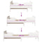 vidaXL Extendable Bed Frame for Kids Other White 80 x 130 / 165 / 200 cm