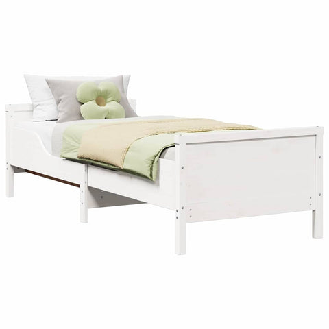 vidaXL Extendable Bed Frame for Kids Other White 80 x 130 / 165 / 200 cm