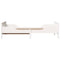 vidaXL Extendable Bed Frame for Kids Other White 80 x 130 / 165 / 200 cm