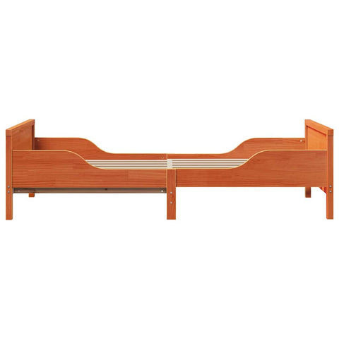 vidaXL Extendable Bed Frame for Kids Wax brown 80 x 130 / 165 / 200 cm