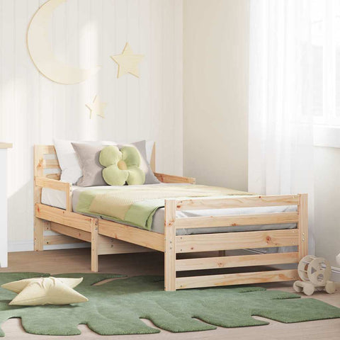 vidaXL Extendable Bed Frame for Kids Other Brown 80 x 130 / 165 / 200 cm