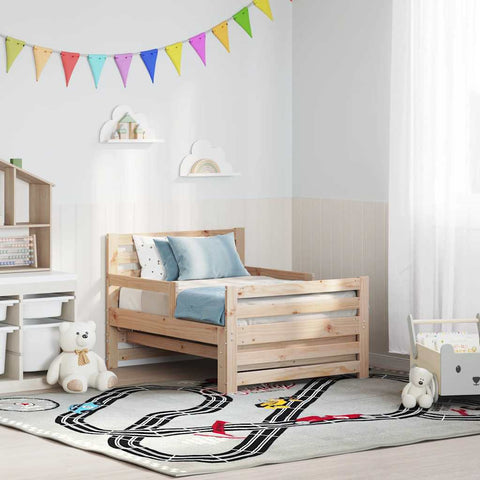 vidaXL Extendable Bed Frame for Kids Other Brown 80 x 130 / 165 / 200 cm