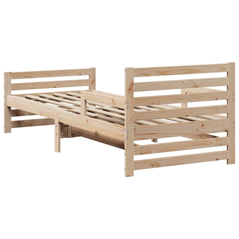 vidaXL Extendable Bed Frame for Kids Other Brown 80 x 130 / 165 / 200 cm