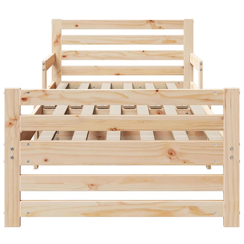 vidaXL Extendable Bed Frame for Kids Other Brown 80 x 130 / 165 / 200 cm