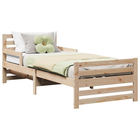 vidaXL Extendable Bed Frame for Kids Other Brown 80 x 130 / 165 / 200 cm