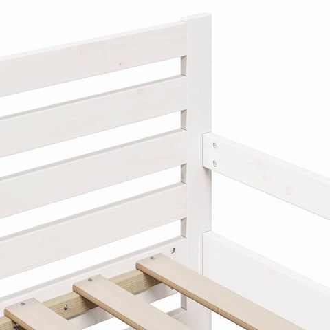vidaXL Extendable Bed Frame for Kids Other White 80 x 130 / 165 / 200 cm