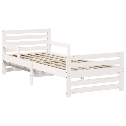 vidaXL Extendable Bed Frame for Kids Other White 80 x 130 / 165 / 200 cm