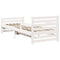 vidaXL Extendable Bed Frame for Kids Other White 80 x 130 / 165 / 200 cm
