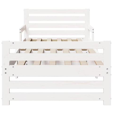 vidaXL Extendable Bed Frame for Kids Other White 80 x 130 / 165 / 200 cm