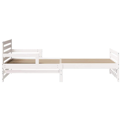 vidaXL Extendable Bed Frame for Kids Other White 80 x 130 / 165 / 200 cm