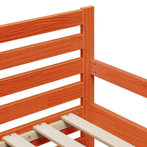 vidaXL Extendable Bed Frame for Kids Wax brown 80 x 130 / 165 / 200 cm