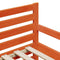 vidaXL Extendable Bed Frame for Kids Wax brown 80 x 130 / 165 / 200 cm