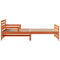 vidaXL Extendable Bed Frame for Kids Wax brown 80 x 130 / 165 / 200 cm