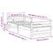 vidaXL Extendable Bed Frame for Kids Wax brown 80 x 130 / 165 / 200 cm