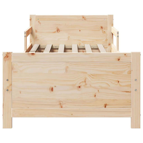 vidaXL Extendable Bed Frame for Kids Other Brown 80 x 130 / 165 / 200 cm