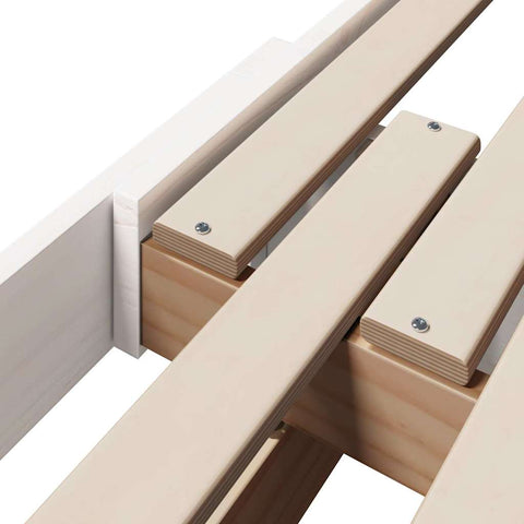 vidaXL Extendable Bed Frame for Kids Other White 80 x 130 / 165 / 200 cm