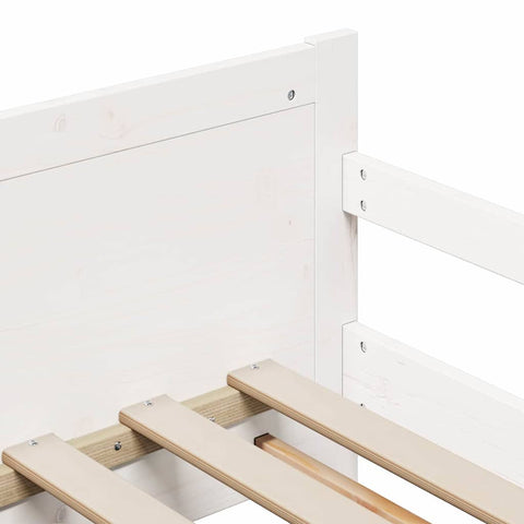 vidaXL Extendable Bed Frame for Kids Other White 80 x 130 / 165 / 200 cm