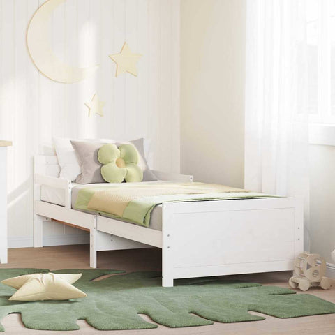 vidaXL Extendable Bed Frame for Kids Other White 80 x 130 / 165 / 200 cm