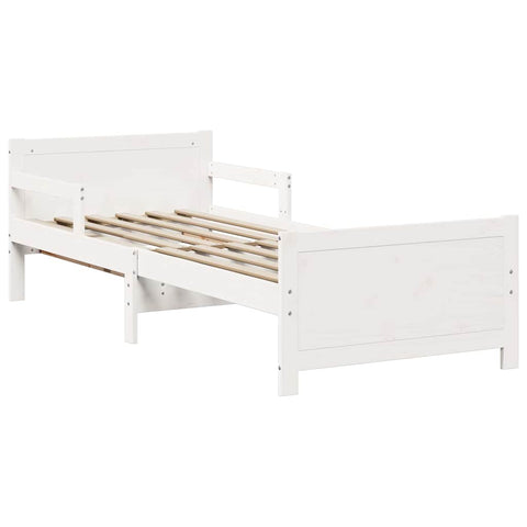 vidaXL Extendable Bed Frame for Kids Other White 80 x 130 / 165 / 200 cm