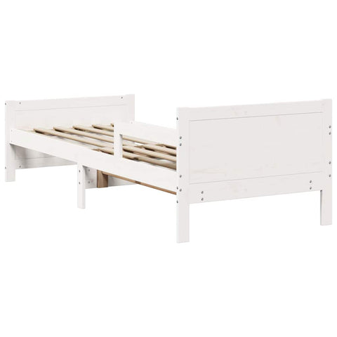 vidaXL Extendable Bed Frame for Kids Other White 80 x 130 / 165 / 200 cm
