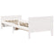 vidaXL Extendable Bed Frame for Kids Other White 80 x 130 / 165 / 200 cm