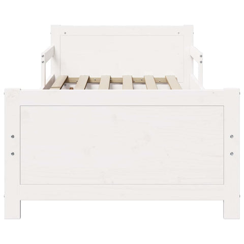 vidaXL Extendable Bed Frame for Kids Other White 80 x 130 / 165 / 200 cm