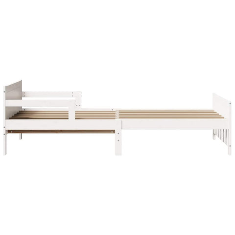 vidaXL Extendable Bed Frame for Kids Other White 80 x 130 / 165 / 200 cm