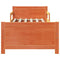 vidaXL Extendable Bed Frame for Kids Wax brown 80 x 130 / 165 / 200 cm