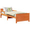 vidaXL Extendable Bed Frame for Kids Wax brown 80 x 130 / 165 / 200 cm