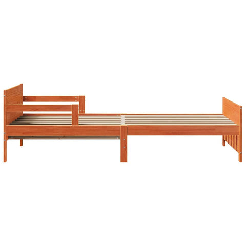 vidaXL Extendable Bed Frame for Kids Wax brown 80 x 130 / 165 / 200 cm