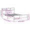 vidaXL Bed Frame with Headboard Wax brown 120 x 200 cm Solid pine wood
