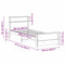 vidaXL Bed Frame with Headboard Wax brown 100 x 200 cm Solid pine wood