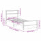 vidaXL Bed Frame with Headboard Wax brown 90 x 200 cm Solid pine wood