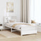 vidaXL Bed Frame with Headboard White 80 x 200 cm Solid pine wood