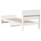 vidaXL Bed Frame with Headboard White 80 x 200 cm Solid pine wood