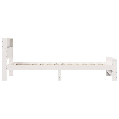 vidaXL Bed Frame with Headboard White 80 x 200 cm Solid pine wood