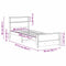 vidaXL Bed Frame with Headboard White 80 x 200 cm Solid pine wood