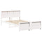 vidaXL Bed Frame with Headboard White 140 x 190 cm Solid pine wood
