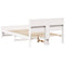 vidaXL Bed Frame with Headboard White 140 x 190 cm Solid pine wood