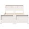 vidaXL Bed Frame with Headboard White 140 x 190 cm Solid pine wood