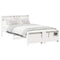 vidaXL Bed Frame with Headboard White 140 x 190 cm Solid pine wood