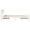 vidaXL Bed Frame with Headboard White 140 x 190 cm Solid pine wood