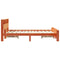 vidaXL Bed Frame with Headboard Wax brown 140 x 190 cm Solid pine wood