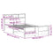 vidaXL Bed Frame with Headboard Wax brown 140 x 190 cm Solid pine wood