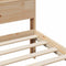 vidaXL Bed Frame with Headboard Brown 135 x 190 cm Solid pine wood
