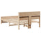 vidaXL Bed Frame with Headboard Brown 135 x 190 cm Solid pine wood
