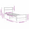 vidaXL Bed Frame with Headboard White 90 x 190 cm Solid pine wood
