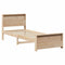 vidaXL Bed Frame with Headboard Brown 75 x 190 cm Solid pine wood